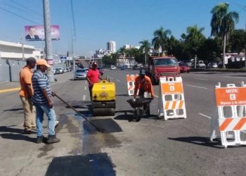 bacheo en calle