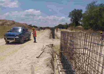 Construccion del Muro Fronterizo alrededor del Rio Masacre en Manzanillo