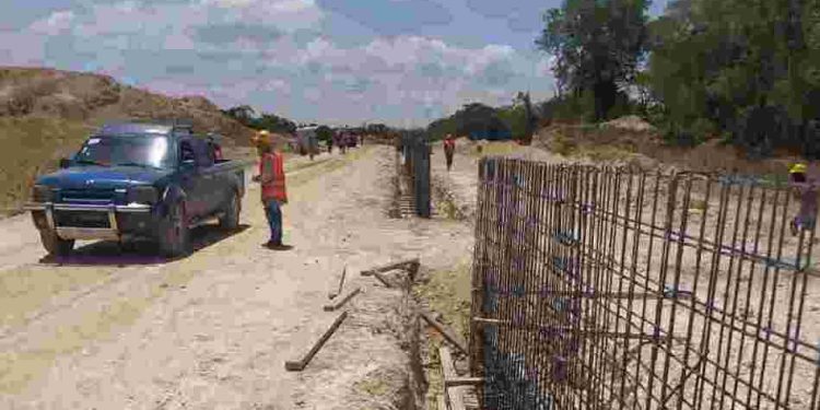 Construccion del Muro Fronterizo alrededor del Rio Masacre en Manzanillo
