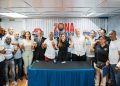 Carolina y dirigentes deportivo