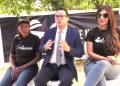 Miosotis Arias, presidenta Damas de Negro y Graymer Méndez Padrino Fundación, Martina Justo, beneficiaria