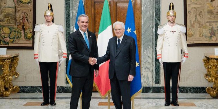 Abinader y presidente italia Sergio Mattarella