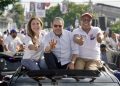 Carolina Mejia, Guillermo Moreno y Alfredo Pacheco