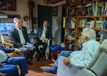 Luis Abinader, Fidel Santana y Pepe Monjica