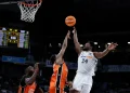 Andrés Feliz, en una entrada a canasta ante el Valencia Basket