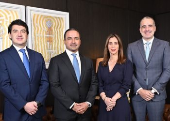 Los principales directivos de United Capital, Santiago Navio, Javier Tejada, Marta Betances y Oscar Saladin.