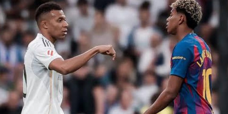Kiliam Mbappe y Lamine Yamal se miden este domingo en el Clásico entre Barcelona y el Real Madrid