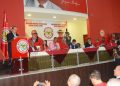 Quique Antún habla en la Convención Nacional Ordinaria celebrada este sábado.